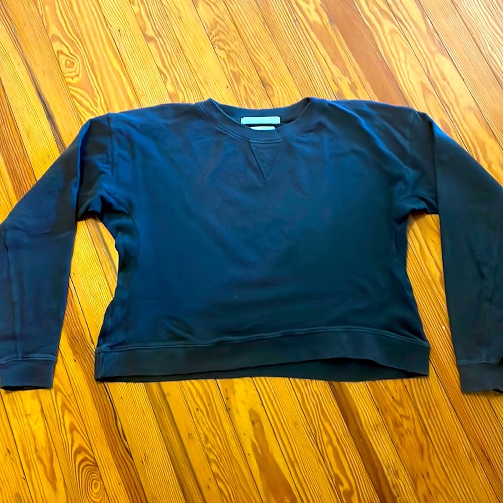 Spiritual Gangster distressed cropped sweatshirt. Gray  six Medium
